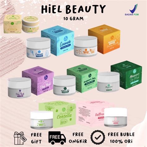 Jual SAFFRON JELLY SLEEPING MASK DAN CLAY MASK CENTELLA BY HIEL BEAUTY