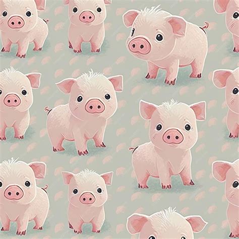 Premium Photo | Pig wallpaper with a pink pig wallpaper