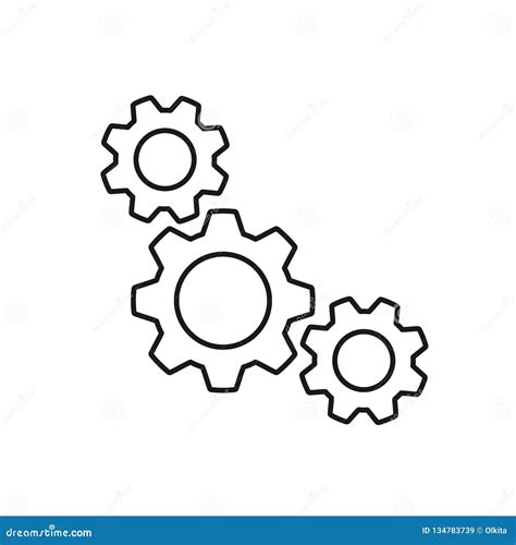 Black Cogwheels Vector Illustration CartoonDealer 2069638