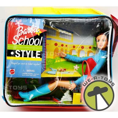 Barbie School Style Doll Brunette With School Case Mattel 2001 No ...