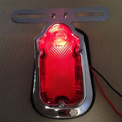 Metal Brake Tail Light For Harley Motorcycle Chrome Red Tombstone Ebay