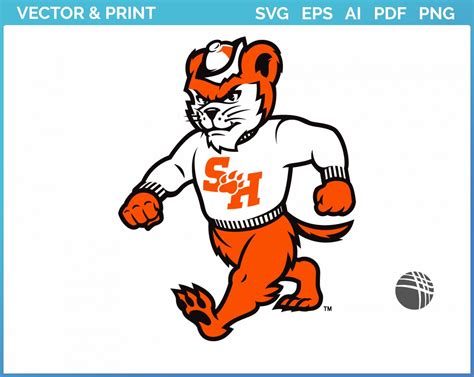 Sam Houston State Bearkats Mascot Logo College Sports Vector