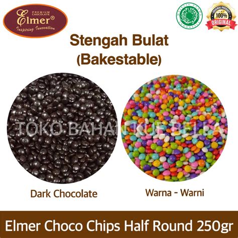 Jual ELMER Choco Chips HR DARK RAINBOW 250gr REPACK Coklat Chips