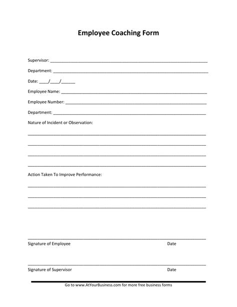 Employee Coaching Form Fill Out Sign Online And Download Pdf Templateroller