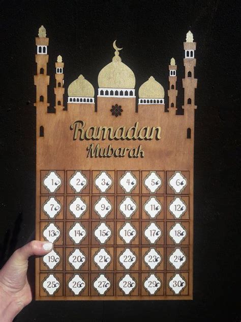 Ramadan Calendar Wooden Box for Candies Custom Color Available. for ...