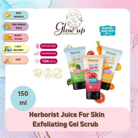 Jual Glowup Herborist Juice For Skin Exfoliating Gel Scrub Ml Bpom