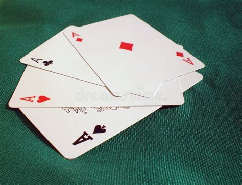 View Of Four Aces Playing Cards Stock Photo - Image of deal, gamble ...