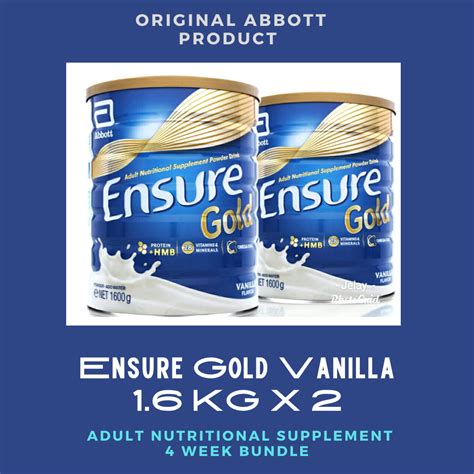 Ensure Gold Hmb Vanilla Flavor Kg X Week Bundle Adult And