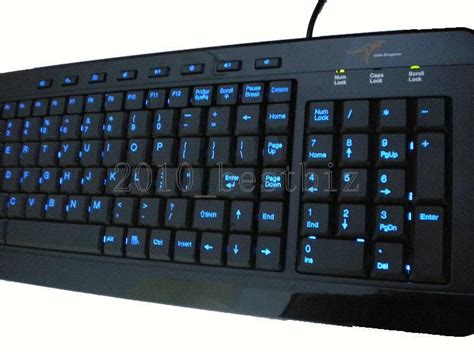 Brand New Usb2.0 Lighted Blue Led Keyboard For Pc Computer + Drop ...