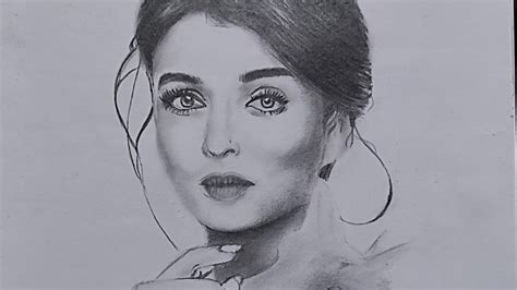 How To Draw Realistic Portrait Of Aishwarya Rai Bachchan Graphite