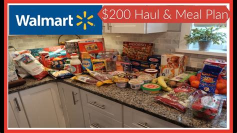 Wal Mart Grocery Haul Meal Plan Youtube