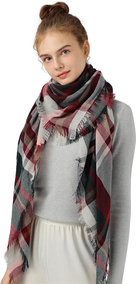 Amazon Scarfs For Women Plaid Cozy Scarf Scarves For Women