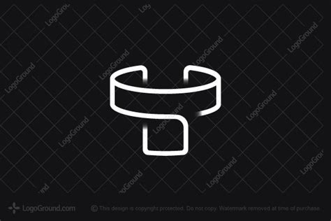 Letter T Curved Logo