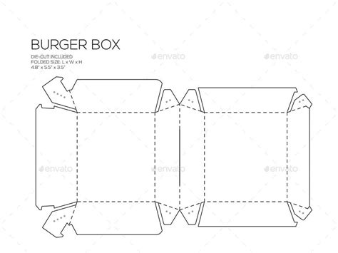 Printable Mcdonalds Burger Box Template Free Printable Templates