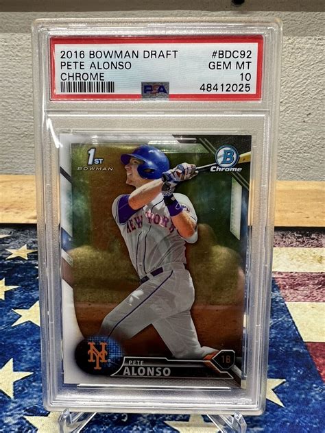 Pete Alonso Bowman Draft Bdc Chrome St Psa Price Guide