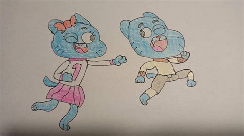 Gumball And Young Nicole Playing Tag By Vertell On Deviantart