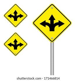 Fork Road Sign Stock Illustration 171466814 | Shutterstock