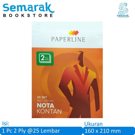 Jual Paperline Nota Kontan Besar Ply Ncr X Mm Buku Set