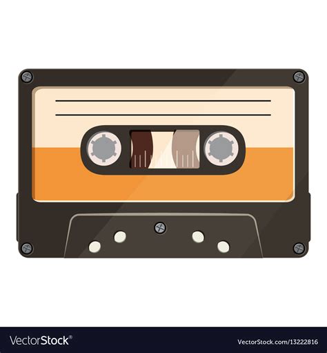 Cassette Icon Cartoon Style Royalty Free Vector Image