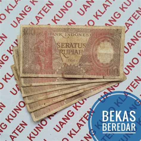 Jual Bekas Asli 100 Rupiah Tahun 1964 Seri Pekerja Tangan Rp Uang