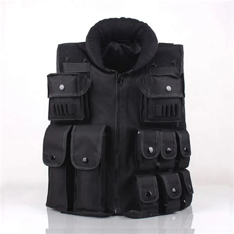 Black Hunting Military Tactical Ves Army Airsoft Swat Vests CS Wargame Body Molle Armor Hunting ...