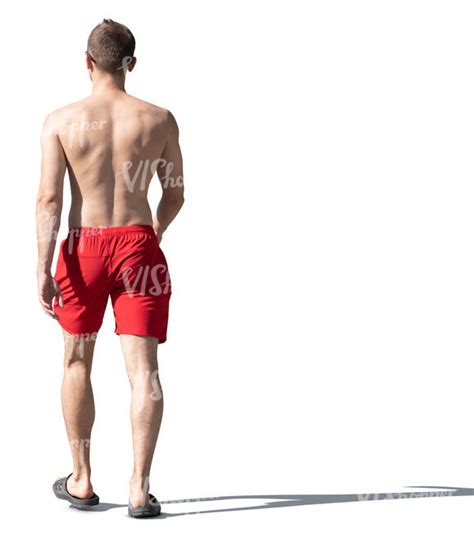 Cut Out Man In Swimming Shorts Walking VIShopper