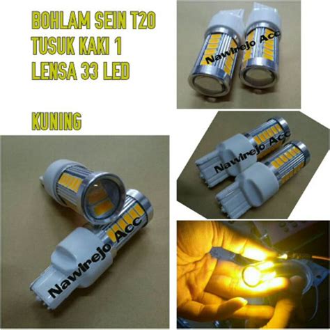 Jual Bohlam Lampu Sein T Kaki Tusuk Lensa Led Kuning Super