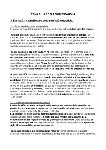 Geografia Tema La Poblacion Espanola Pdf