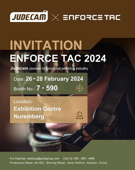 Jude Webbing Invites You To Enforce Tac In Germany Tradeshows