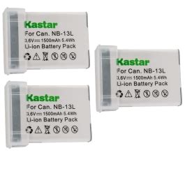 Kastar Fully Decoded Battery 3 Pack For NB 13L NB13L CB 2LH And