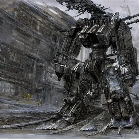 Krea Armored Core Concept Art Concept Art Partially Destroyed