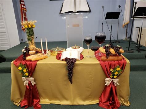 Mesa De Ceia Church Altar Decorations Communion Table Decorations