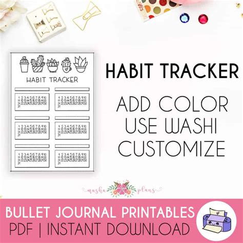 Printable March Bullet Journal Setup Masha Plans