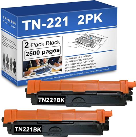 Amazon Pack Tn Compatible Tn Bk Black Toner Cartridge