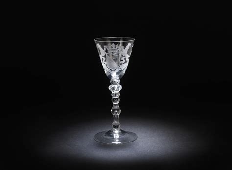 Bonhams A Dutch Engraved Light Baluster Wine Glass Circa 1760