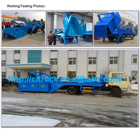 8m3 Truck Skip Bin Loader Small Garbage Truck With Bins Skip Loader