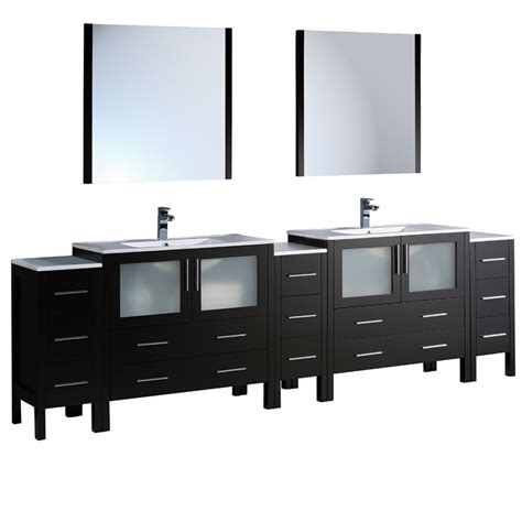 Torino Inch Espresso Modern Double Sink Bathroom Vanity