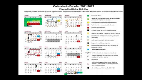 Calendario Escolar 2021 2022 De La Sep Imprime O Descarga N