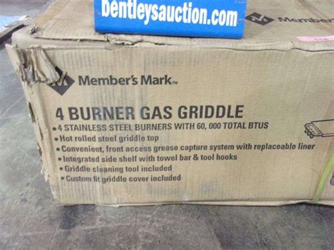 MEMBER'S MARK 4 BURNER GAS GRIDDLE - COVER INCLUDED - Bentley ...