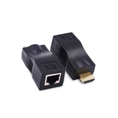 Hdmi Extensor 3d 30 Metros Via 1 Cabo De Rede Rj45 Cat5e 6 Escorrega