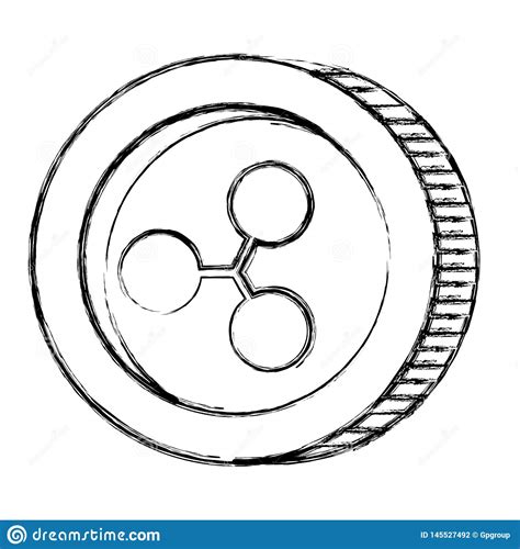 Icono Aislado Moneda De La Ondulaci n De Cryptocurrency Ilustración del