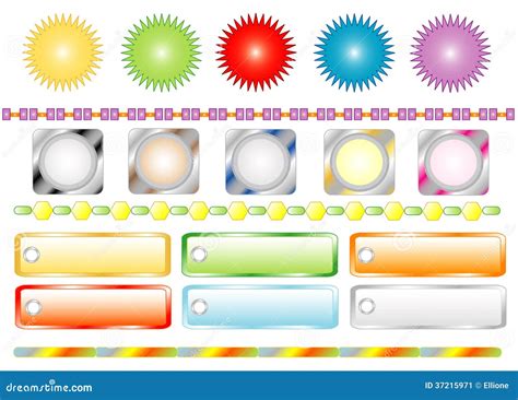 Set Colors Buttons for Web, Vector Stock Vector - Illustration of place ...