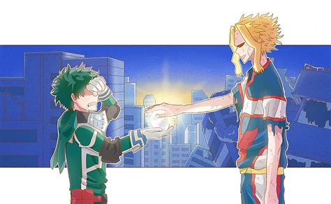 Hd Wallpaper Anime My Hero Academia All Might Izuku Midoriya