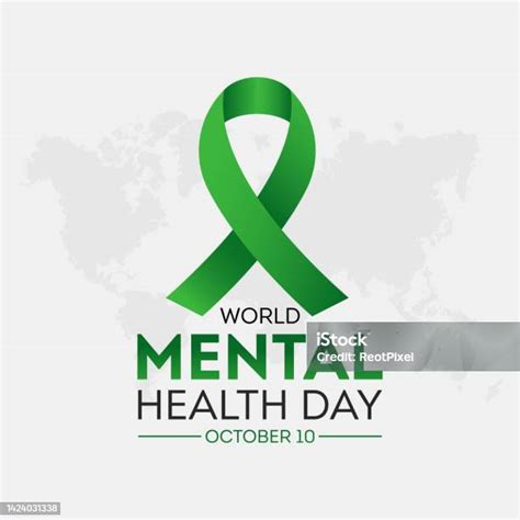 World Mental Health Day October 10 Health Awareness Concept Vector