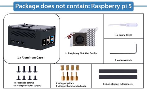 GeeekPi Aluminium behuizing met officiële Raspberry Pi 5 Active Cooler