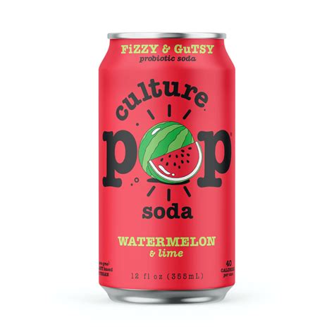 Culture Pop Soda Watermelon, Probiotic Soda, 12 fl oz - Walmart.com