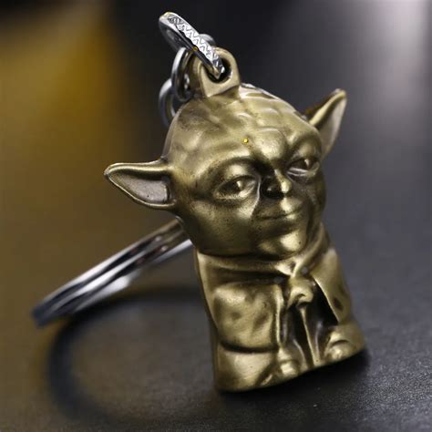 Star Wars Keychain Fashion Marvel Jewelry Star Wars Master Yoda Bronze