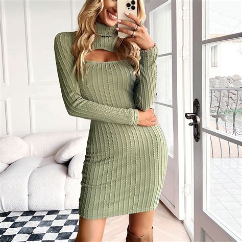 Mini Sweater Dress Turtleneck