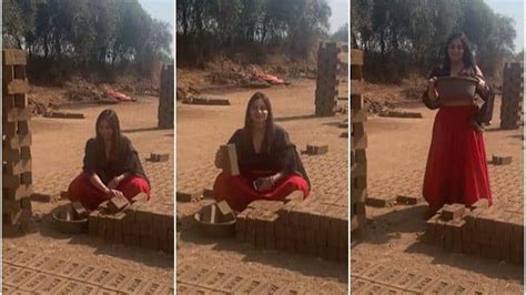 Bigg Boss 14 Fame Arshi Khan Viral Video Of Picking Up Bricks And Dancing बिग बॉस के बाद अब