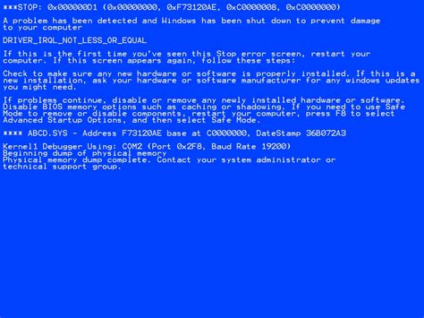 Stop Windows Error Blue Screen How To Tips And Tricks Internet Seo Marketing And Computer